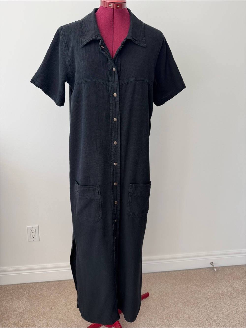 Vintage Ezze Wear Caribbean Cotton Maxi Dress Size M
